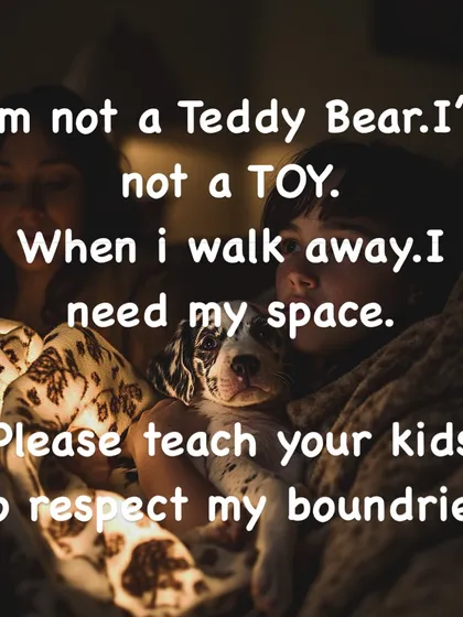 A dog is not a toy. It's so important to teach our children how to respect a dog's boundaries and give them space when they need it. Understanding their body language is the first step to creating a safe and loving home for everyone, both two-legged and four-legged.