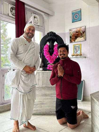 I am blessed to have learned from my guru, Siddhartha Krishna, in Rishikesh. His ability to transmit the teachings of Vedanta and yoga philosophy with such clarity and devotion is a profound inspiration for my own teaching.