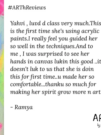 A heartwarming review from the mother of a young student. It means the world to me when I can help someone, especially a child, discover their love for art and feel comfortable creating.