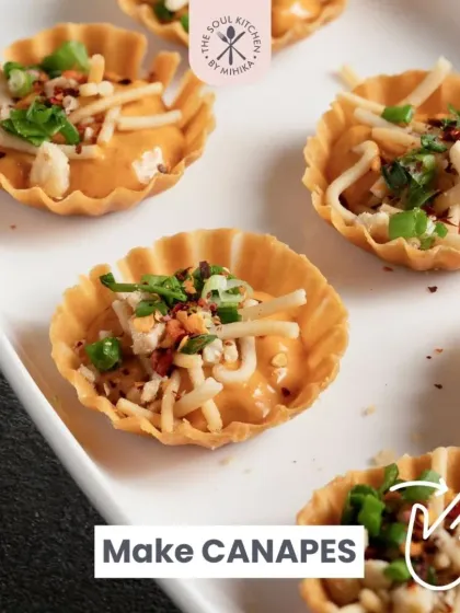 My Spicy Thai Dip isn't just for dipping. Use it to create these beautiful and zesty canapés for your next party.