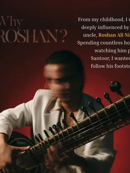Explaining the inspiration behind 'Roshan'. From childhood, I was deeply influenced by my uncle and wanted to follow in his footsteps. This track is my way of making him live on as a melody.