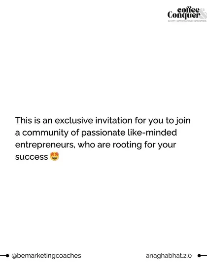 Consider this your exclusive invitation. We are building a passionate community of entrepreneurs who actively root for each other's success, and we want you to be a part of it.