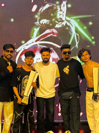 Posing with fellow choreographers and our winning students at the Nacho Dil Se Season 3 finale. The respect and camaraderie in the industry is built on hard work.