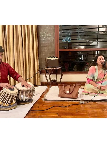 A true blessing to perform with Dr. Meeta Pandit Ji at a Baithak for Holi Utsav.