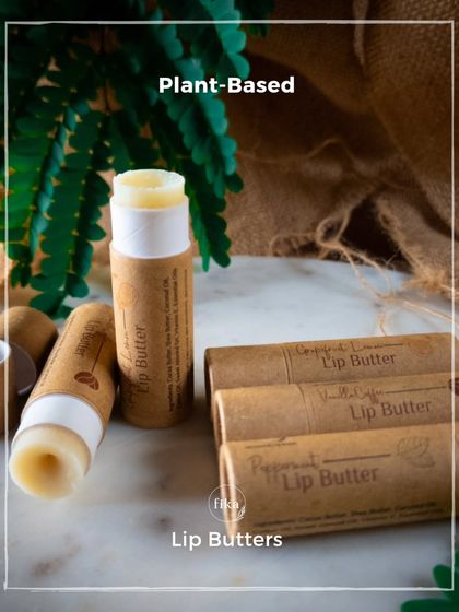 My lip butters are entirely plant-based and come in delicious blends like Peppermint, Grapefruit Basil, and Vanilla Coffee. They are a healthy, sustainable choice for your daily lip care routine.