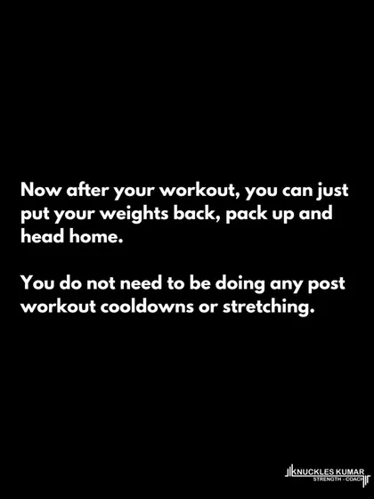 Your warm-up should prepare you for the work ahead, not exhaust you. For most people, a few minutes of light cardio followed by gradually building up the weight on your main lifts is all you need. Post-workout cooldowns and stretching are largely ineffective for recovery or injury prevention.