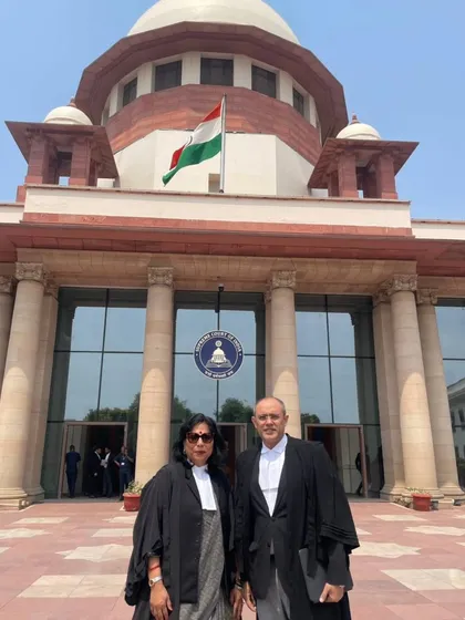 At the steps of the Supreme Court of India, where I regularly file Public Interest Litigations (PILs) and argue cases to challenge systemic injustice. Taking the fight to the highest court in the land is essential for driving national-level legal reforms and ensuring accountability.