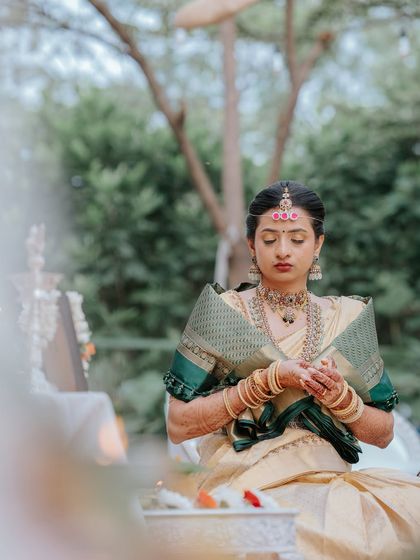 A final serene portrait from her wedding ceremony.