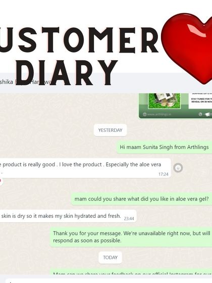 A message from a customer with dry skin who loves our Aloe Vera gel because it leaves her skin feeling hydrated and fresh. We love hearing how our products help.