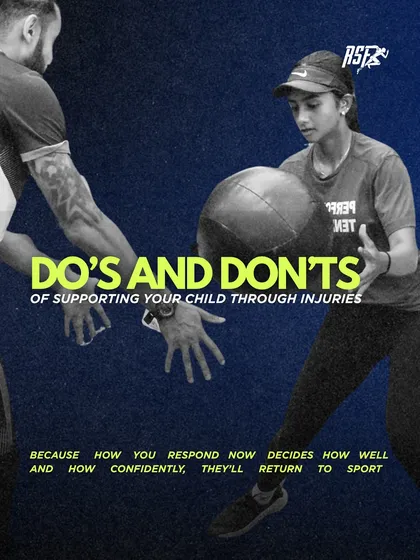 This image series covers the do's and don'ts of supporting your child through injuries. How you respond as a parent is critical to how well, and how confidently, they will return to their sport.