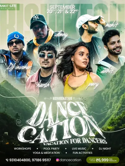 I love playing at unique events like the Rishikesh 'Dance Cation'. Combining a dance vacation with workshops, parties, and live music in a beautiful location creates a special kind of vibe. I provide the soundtrack for these unforgettable experiences.