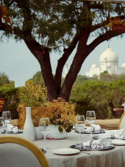 A corporate lunch with an unparalleled view of the Taj Mahal in Agra. We specialise in creating exceptional dining experiences in India's most iconic locations.