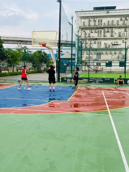 A player takes a shot.