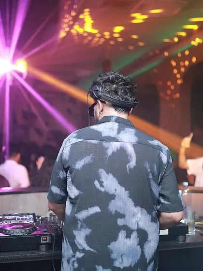 A view from behind the decks at Badmaash Sarjapur.