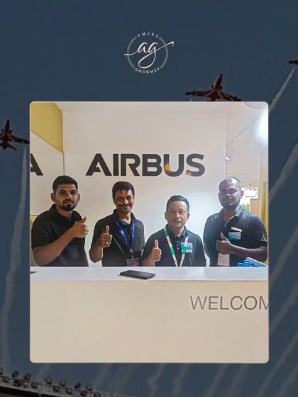 Thumbs up from the team at the Airbus booth during the Aero Show. It was a privilege to cater for such a grand event and be part of the action.