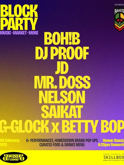 The fire lineup for the SoundsProof Block Party. I curated a list of top DJs to bring the best vibes.