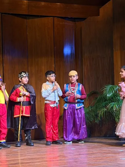 Dressed in vibrant costumes, our students bring a classic fairytale to life, working together to tell a captivating story.