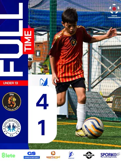 No excuses, just results. A dominant 4-1 victory for our U13 team in the Youth Championship.