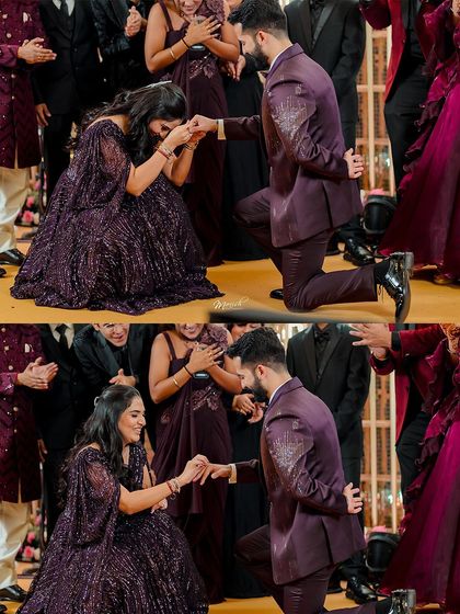 A modern twist on the ring ceremony, where both partners get on one knee to propose to each other. A beautiful symbol of equality and love.