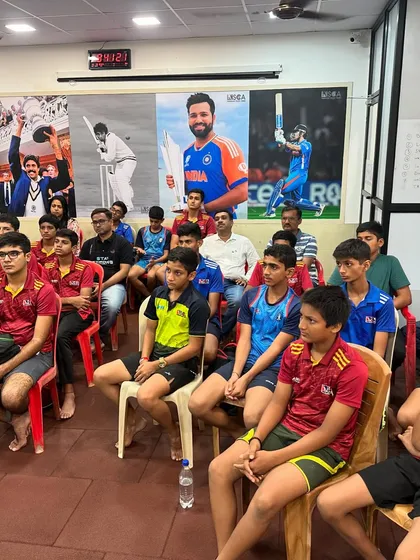 A full house for our "Careers in Cricket" seminar. We believe in providing our players with a holistic understanding of the sport.