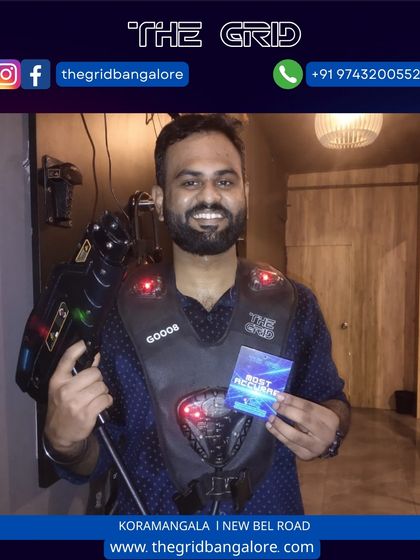 This player won the "Most Accurate" award in his laser tag game.