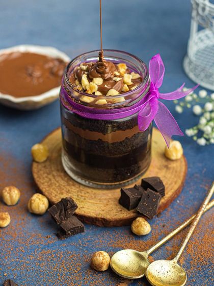 Scoop, indulge, and repeat. This Nutella jar cake is perfect for gifting or for treating yourself to a moment of pure chocolatey bliss.