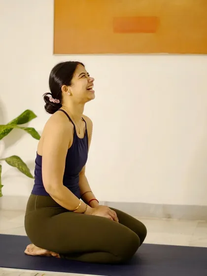 A candid moment of joy. Finding happiness in the small, daily rituals is a practice in itself.