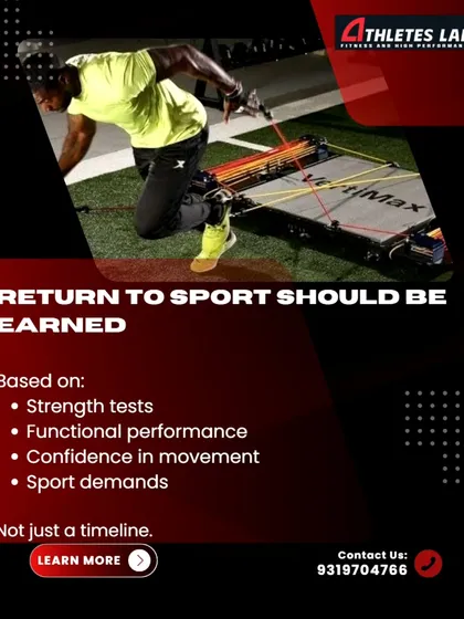 This graphic emphasizes that a return to sport should be earned through objective measures, not just a timeline. We base our decisions on strength tests, functional performance, and an athlete's confidence in their movement.