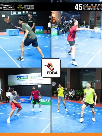 The thrilling conclusion of the 45th Open Faridabad District Badminton Championship. We congratulate all participants for making the tournament a grand success.