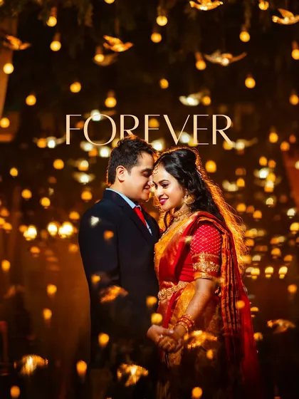 A classic cinematic wedding portrait using creative lighting to create a dreamy, romantic atmosphere. This style is perfect for couples who want their photos to feel magical and timeless.