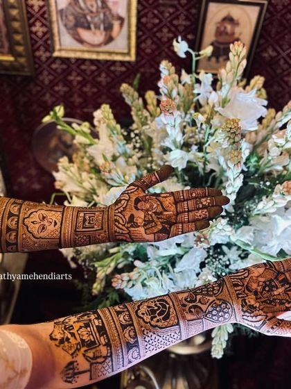 Sathyamehendiarts - Bridal & Wedding Mehendi Intricate Bridal Designs photo 12
