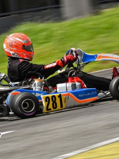 Our senior driver making his debut at the ROK Cup Singapore, showing great pace.