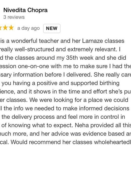 Neha Misra - Childbirth Education & Preparation Our Birth Stories photo 23