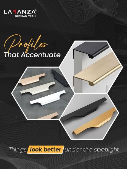 Profiles that accentuate. The right handles and edge profiles don't just finish the look, they define it, making everything shine under the spotlight.