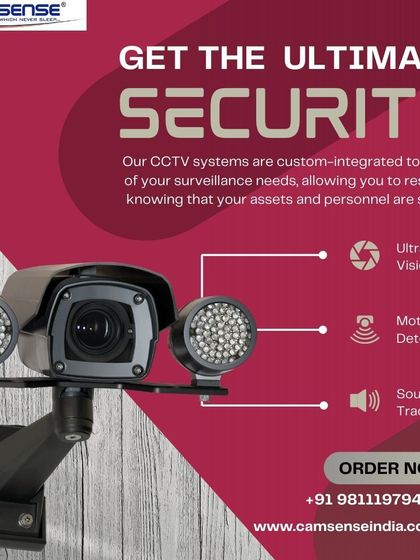 This powerful camera is designed for ultimate security, featuring ultra-wide vision and external lights for enhanced night-time recording. It also includes motion detection and sound tracking.