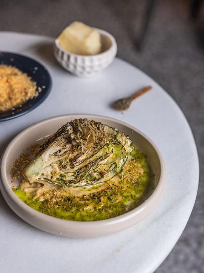 The ultimate treat for vegetarians, the ‘Manor’ Caesar Salad with butter croutons and creamy parmesan. You don’t want to skip this.