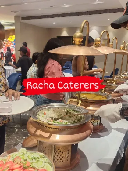 A view of our buffet service in action. Our team is there to serve guests and ensure the food is always hot and fresh.