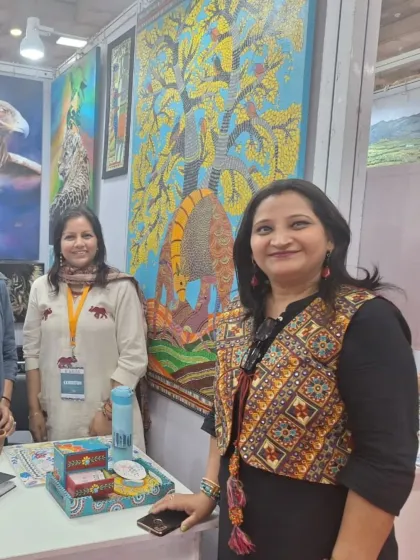 Our students supporting each other at the art exhibition. It's wonderful to see the community we've built come together to celebrate art.