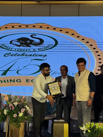 Another moment from the Jungle Lodges & Resorts event. As a NABH-accredited destination, this recognition highlights our role in promoting health-centric and eco-conscious tourism.