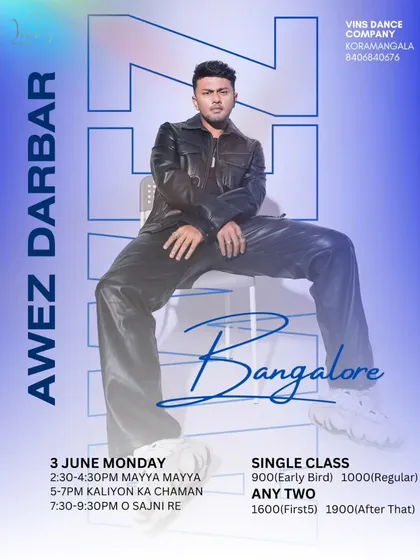 Awez Darbar is coming to Bangalore for the very first time. Don't miss this chance to learn from one of the best in the game.