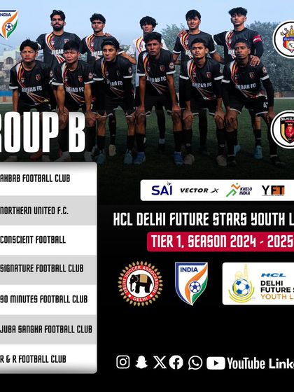 Our group draw for the U-19 HCL Delhi Future Stars Youth League. Ready for the challenge.