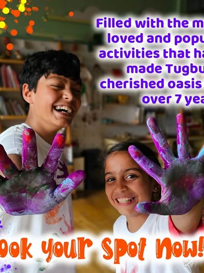 A duplicate of the previous image, emphasizing the joy and popularity of our hands-on art activities during events.