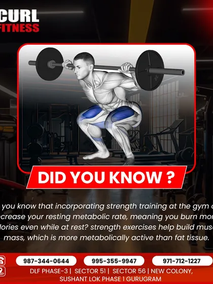 Did you know strength training can increase your resting metabolic rate? Building muscle helps you burn more calories even when you're not in the gym.