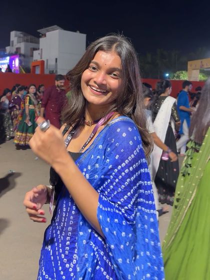 Enjoying the Navratri festivities. This is the kind of energy I bring to sangeets and garba nights.