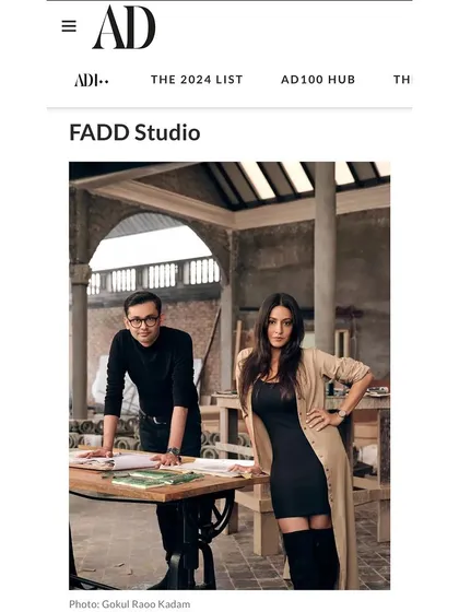 Our profile photo as featured in the AD Middle East list, introducing FADD Studio to an international audience.