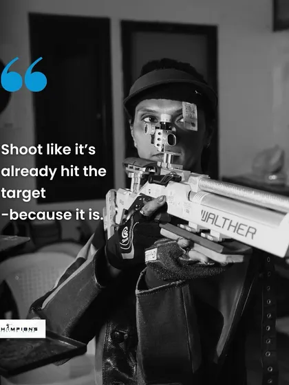 Shoot like it's already hit the target, because in your mind, it has. This is the power of visualization and self-belief.