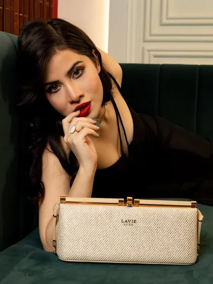 This is from a commercial campaign with Uorfi Javed for Lavie. My approach for brand work is to seamlessly integrate the product, ensuring it's the hero while maintaining an aesthetic that is both sophisticated and aspirational.