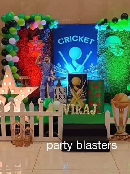 A vibrant, colorful shot of the cricket party stage, showing how the lighting brings the entire scene to life.