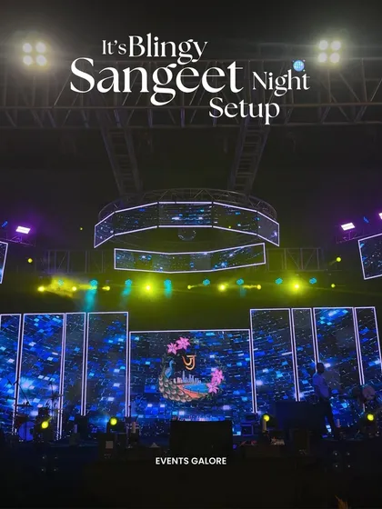 I believe in creating a complete sensory experience. For this Sangeet, I designed a massive, multi-layered LED stage with dynamic lighting that transformed the entire venue and brought incredible energy to the performances.