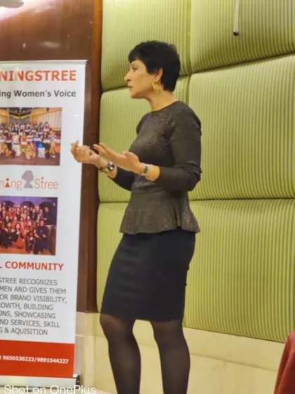 Speaking at the Winning Stree networking meet, sharing my journey and insights on building a business around your passion for wellness.